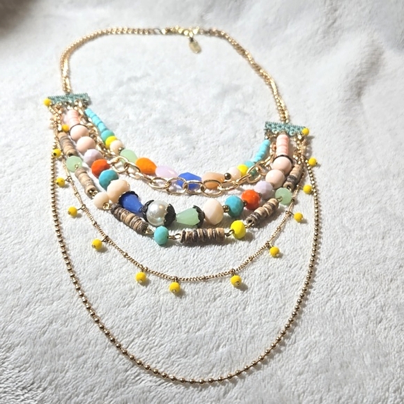 #278 Plunder Design Necklace Multi colored beads - Picture 2 of 4